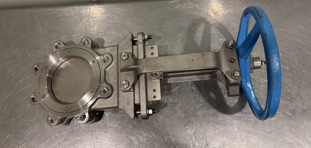 FNW 2020TU 6" Slide Gate Knife Valve CF8M Body 316 Gate RTFE Seat PTFE Packing