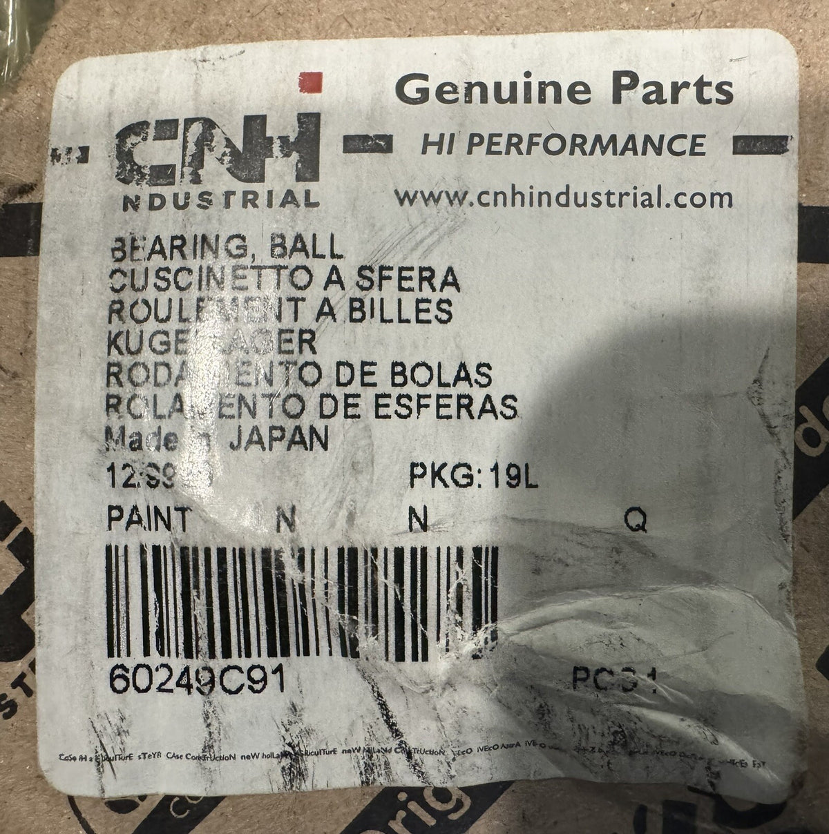 Case New Holland 60249C91 Bearing Genuine CNH NEW IN BOX! FREE SHIPPING!