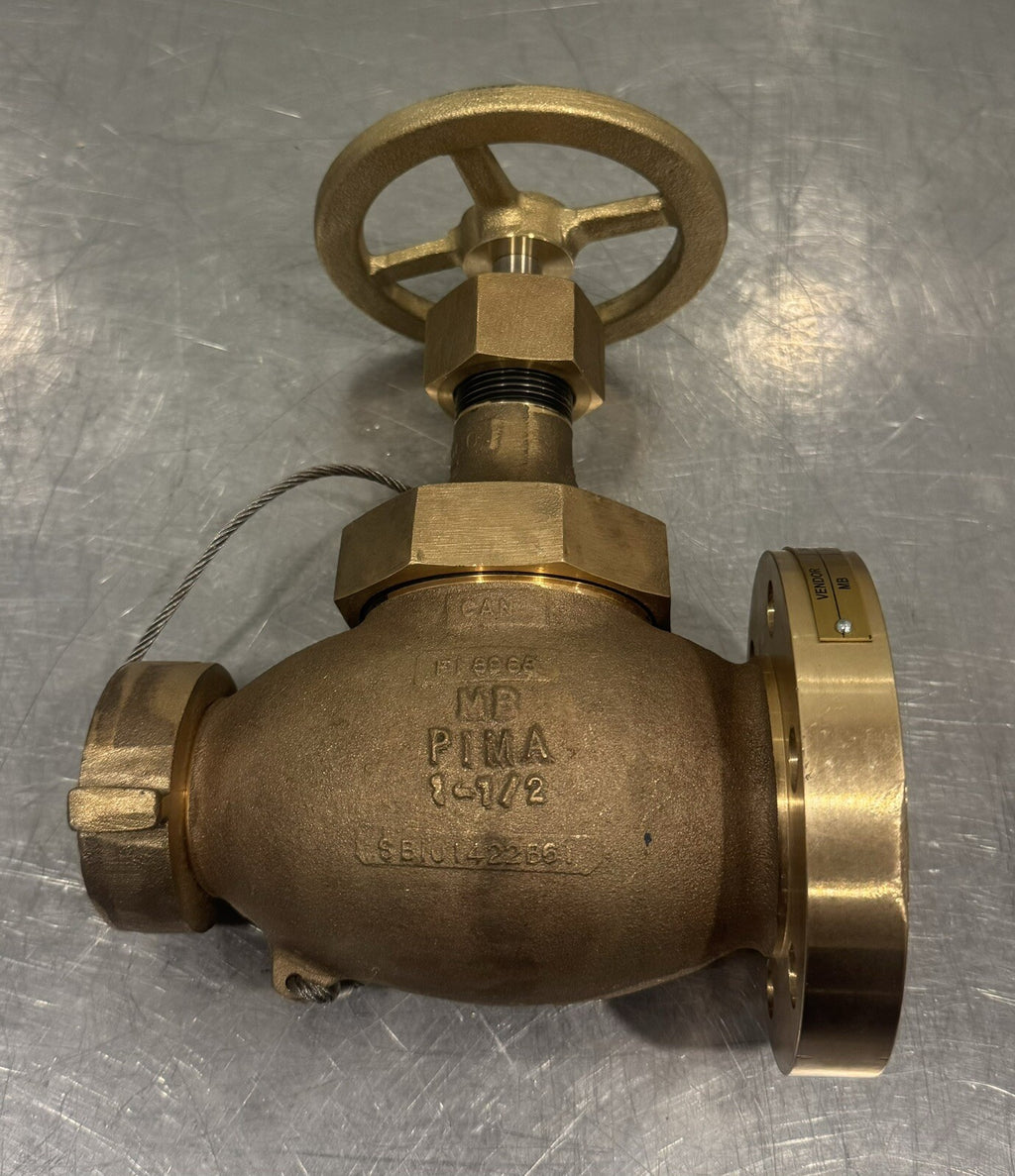 MB 803-1385711-N National 4820-00-585-7567 Globe Valve Brass 1.5” NEW SHIPS FREE
