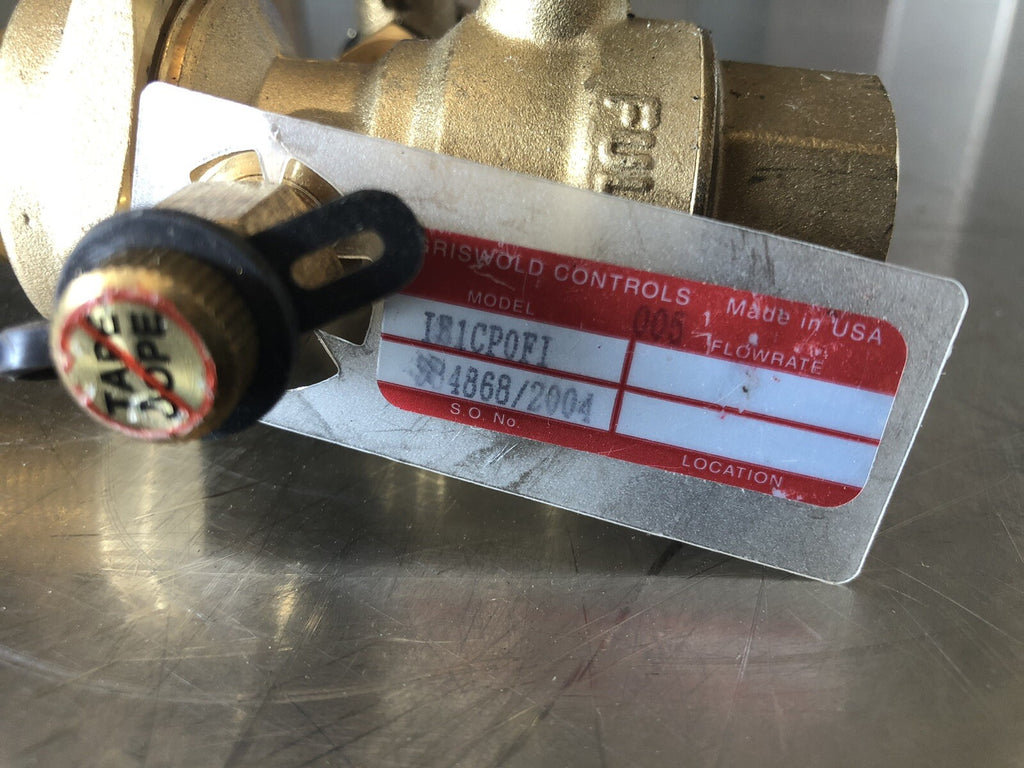 Griswold  Controls IS1CP0F1 Flow Control Valve NEW!! FREE SHIPPING!!!