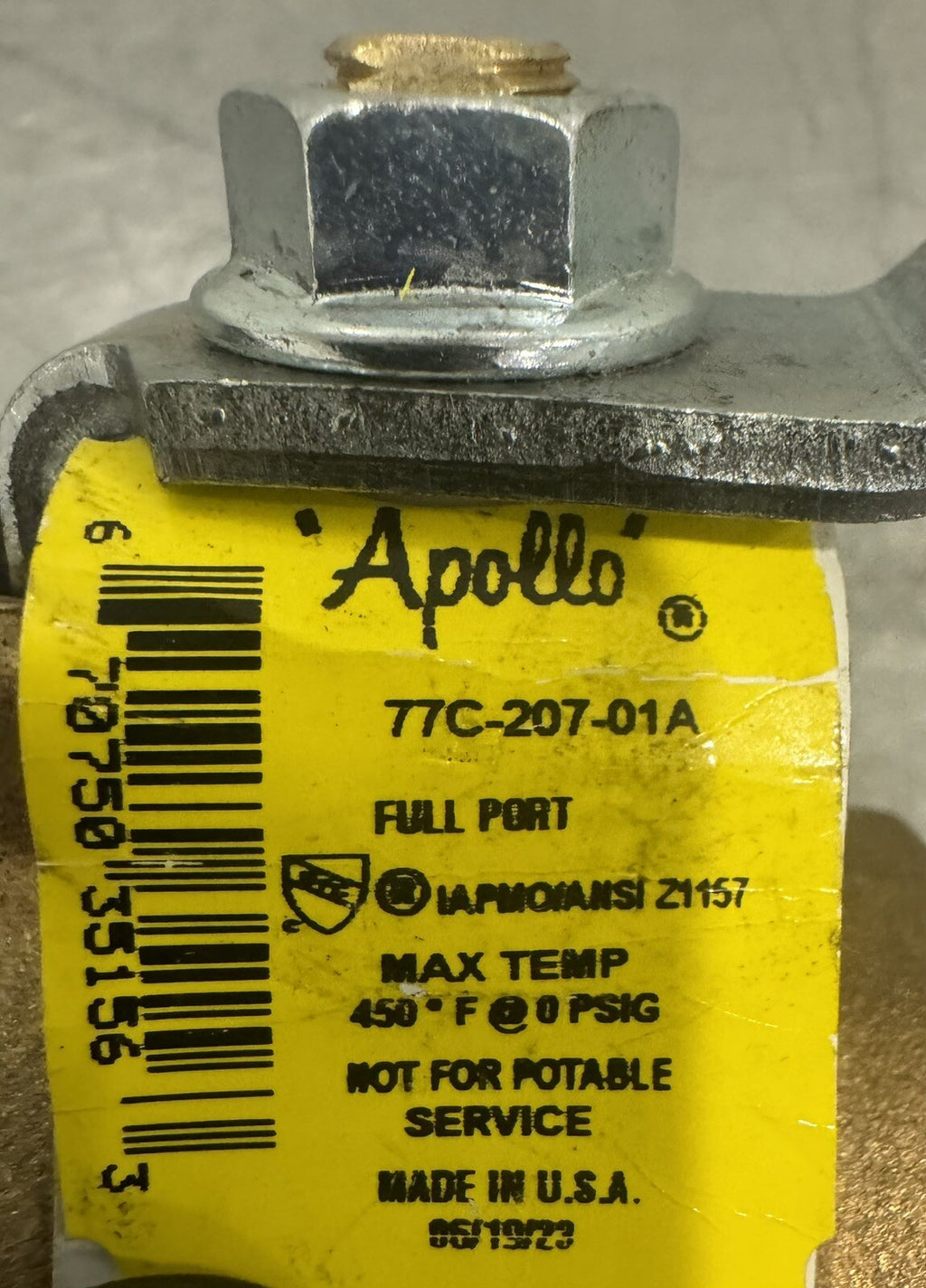 Apollo 77C-207-01A Ball Valve 1.5” Solder Full Port Bronze 77C20701A NEW!