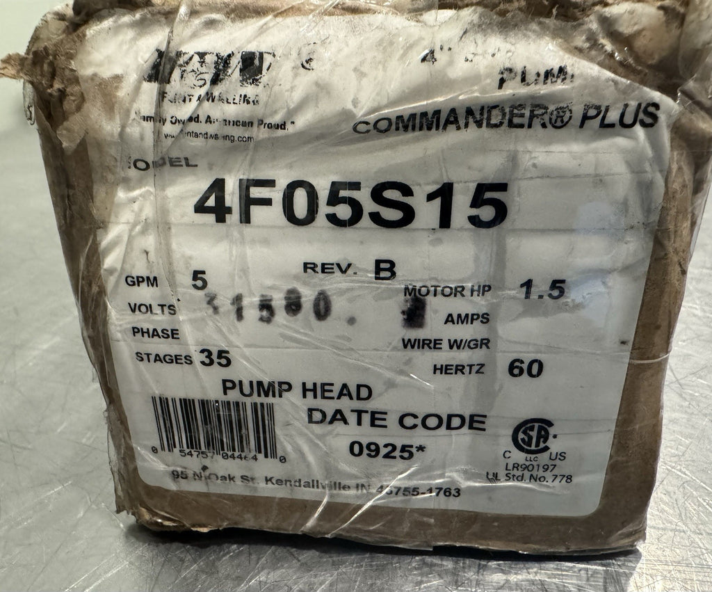 F&W 4F05S15 Submersible Pump End 1.5HP 5GPM NEW IN BOX! FREE SHIPPING!