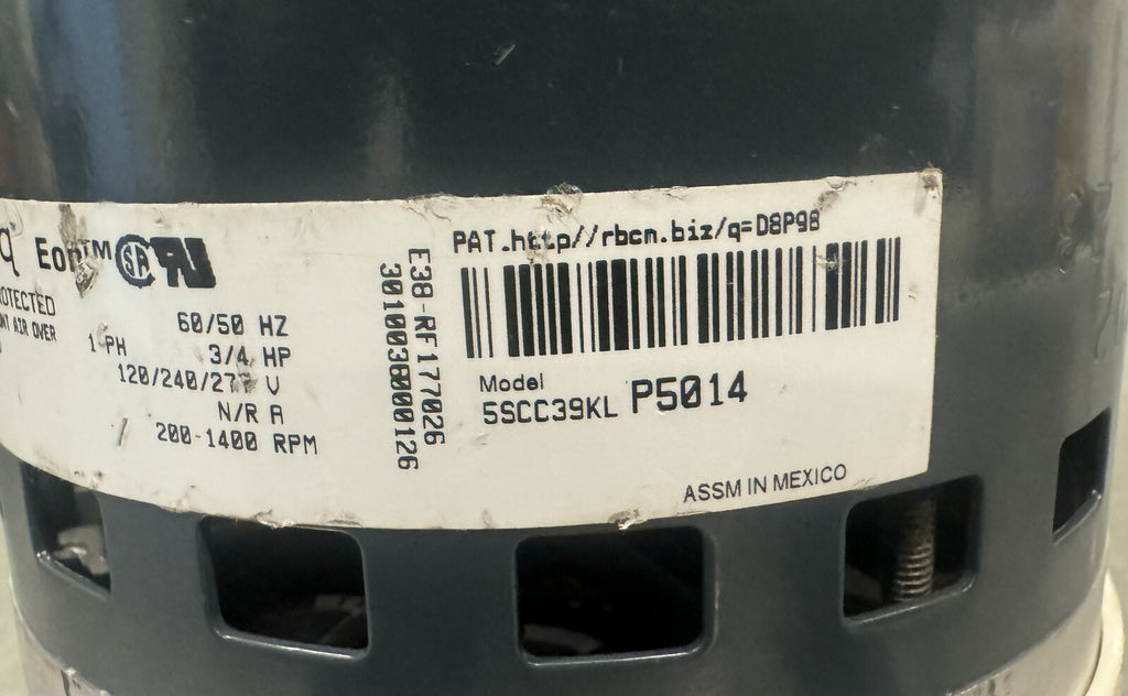 Genteq 5SCC39KLP5014 Motor 3/4HP 1Ph NEW! FREE SHIPPING!