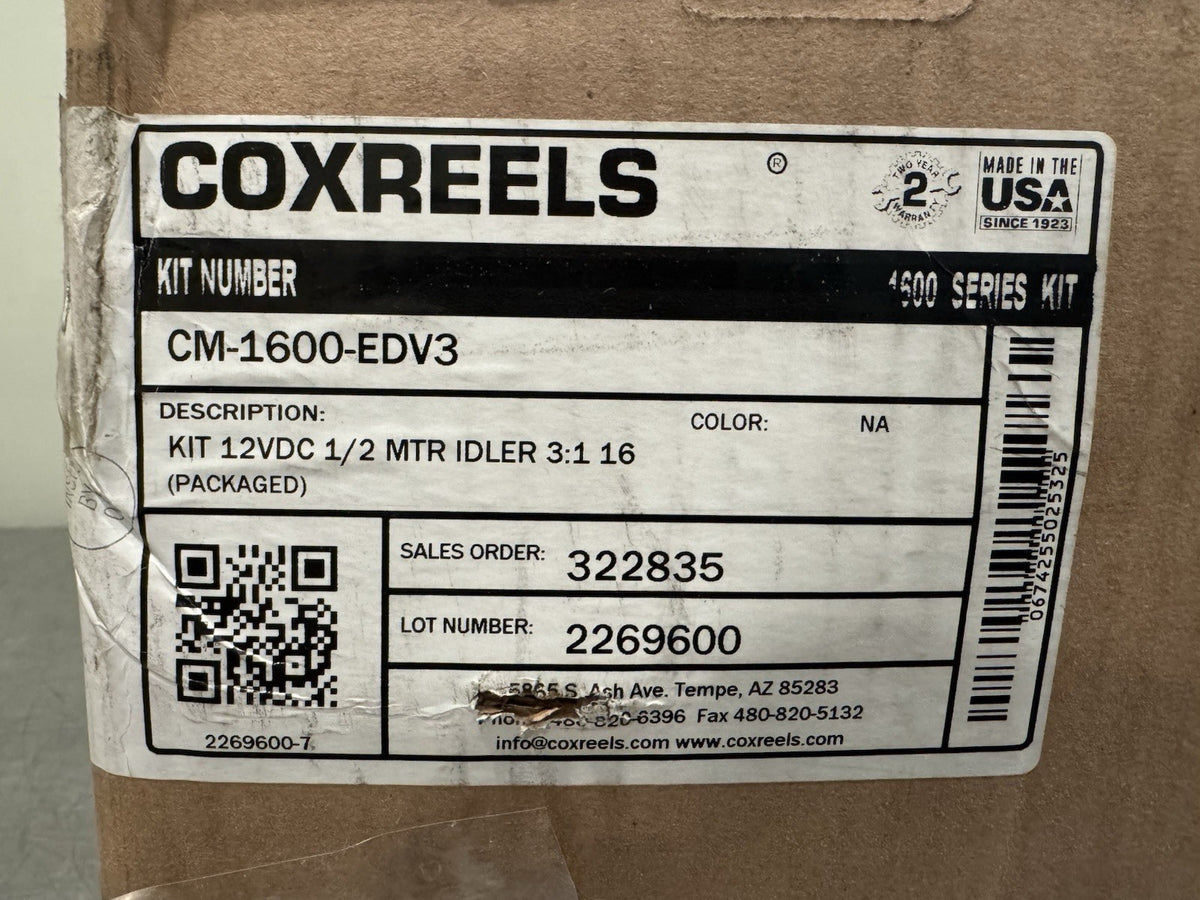 Coxreels CM-1600-EDV3 Motor Idler 12VDC 3:1 Nidec P56SX237 NEW IN BOX SHIPS FREE