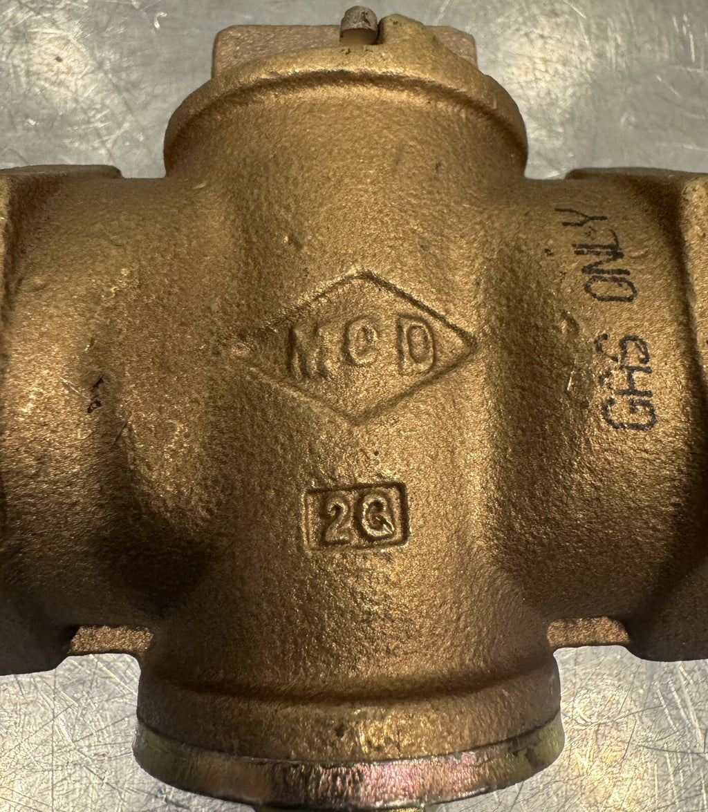 McDonald 4210-491 2” Brass Shutoff Gas Plug Valve NEW! FREE SHIPPING!
