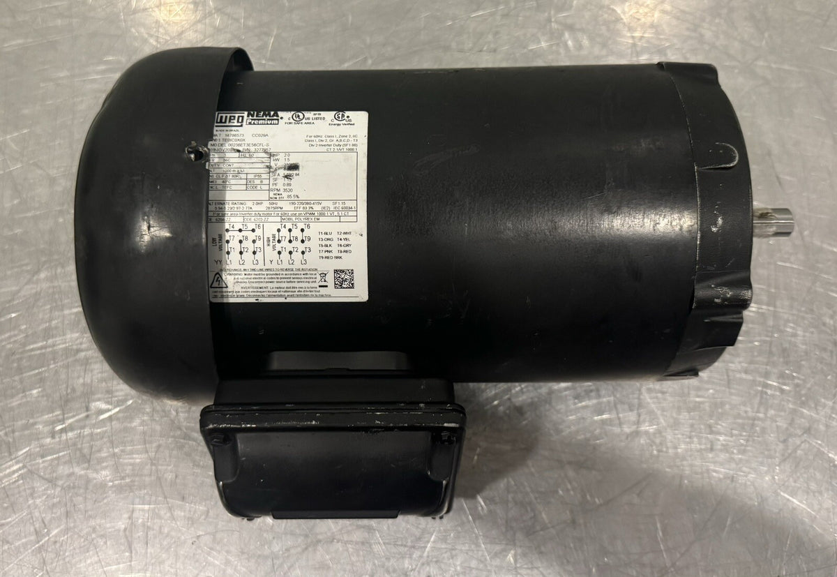 Weg 00236ET3E56CFL-S Motor 2HP 56C 208-230/460V 14786573 NEW! FREE SHIPPING!