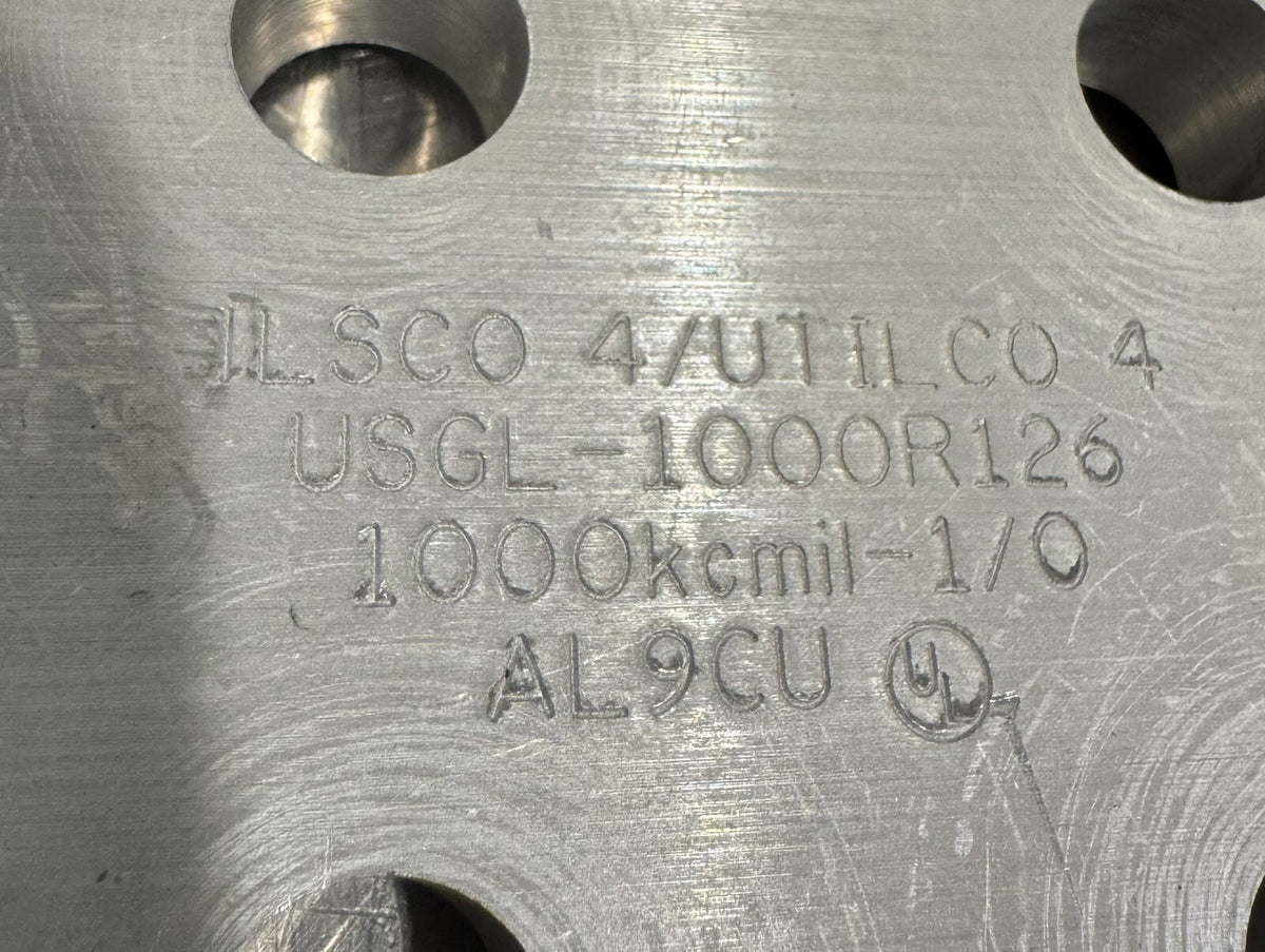 ILSCO USGL-1000R126 Lay In Connector Aluminum Terminal Strip NEW! FREE SHIPPING!