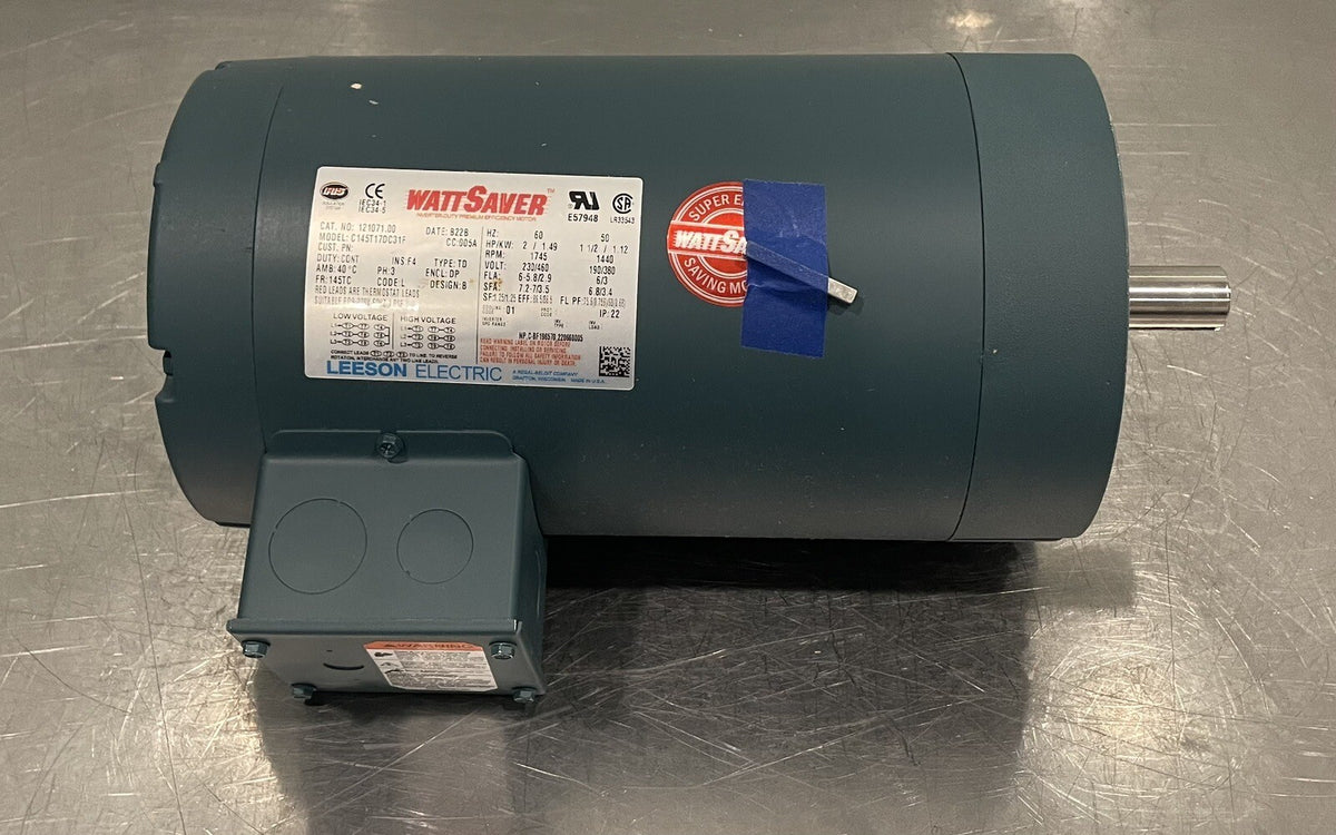 Leeson 121071.00 Electric Motor 3PH 50/60Hz 1745/1440 RPM NEW IN BOX!