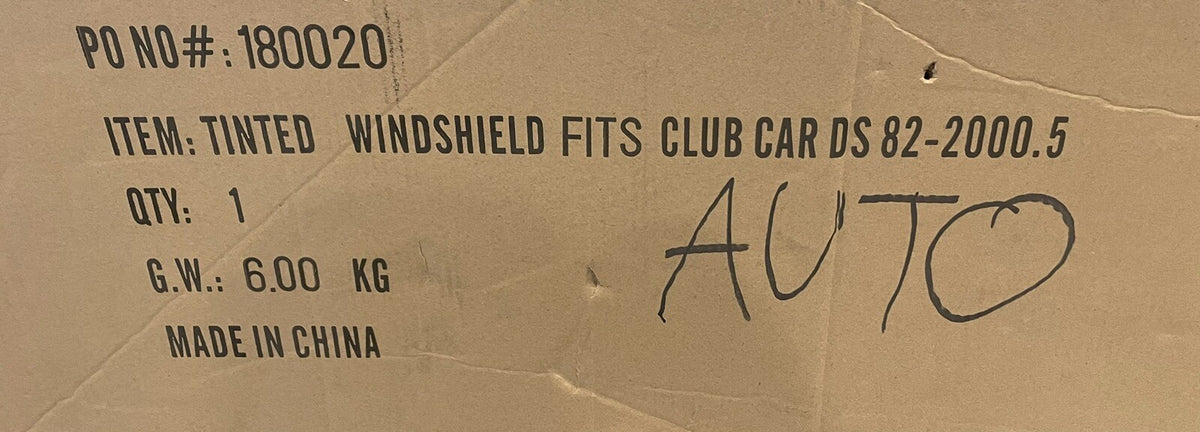 180020 Tinted Windshield Club Car 82-2000.5 NEW IN BOX! FREE SHIPPING!