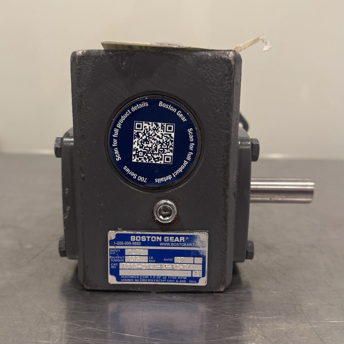 Boston Gear F715-20KT-B5-G2-T1 Gearbox 20:1 Ratio NEW! FREE SHIPPING!