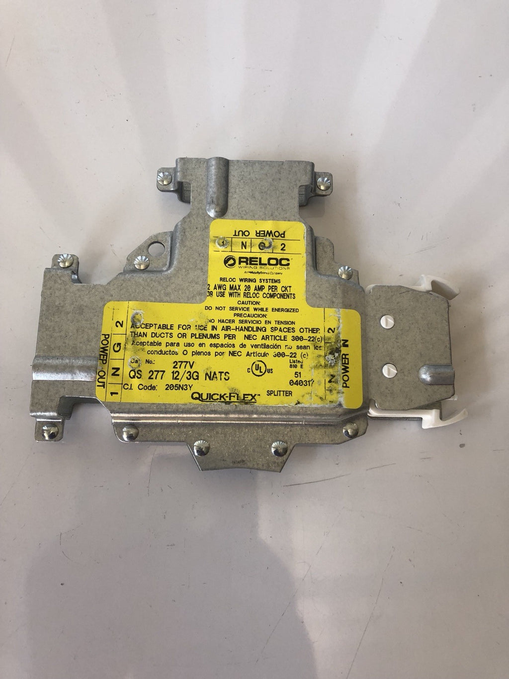 Lithonia Reloc 205N3Y Quik Flex Splitter QS 277 12/3 G NEW BULK PRICING AVAIL