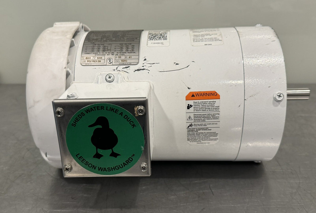 Leeson 119468.00 Washdown Motor HP 1/3/4 1760/1450 RPM CST17W380A NEW SHIPS FREE