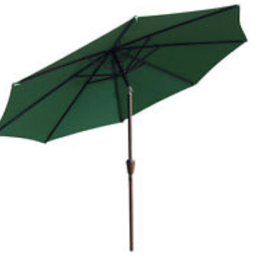 AtLeisure 9' (8-rib) Thru Crank And Tilt Umbrella Green Model UMB-950200 NEW