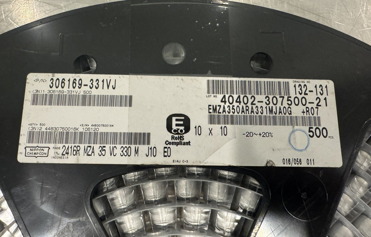 EMZA350ARA331MJAOG Aluminum Electrolytic Capacitors 500 PACK 306169-331VJ NEW!