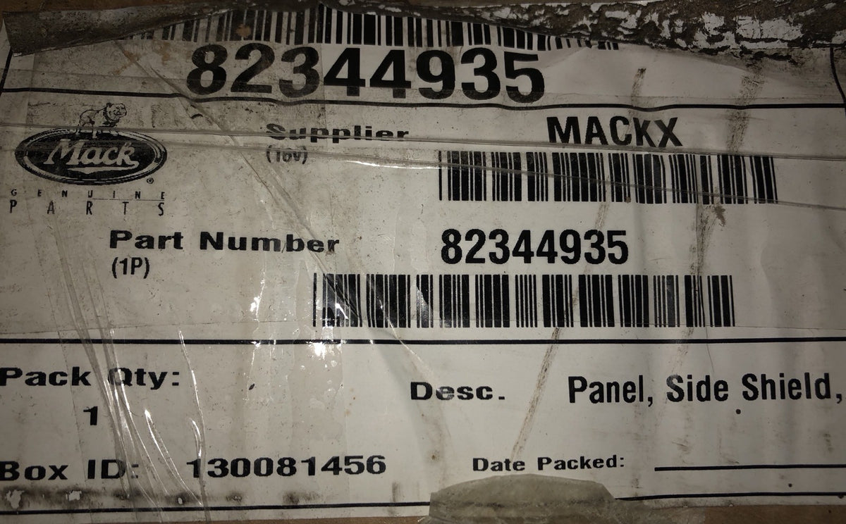 MACK 82344935 Genuine Panel Original Mack Parts NEW