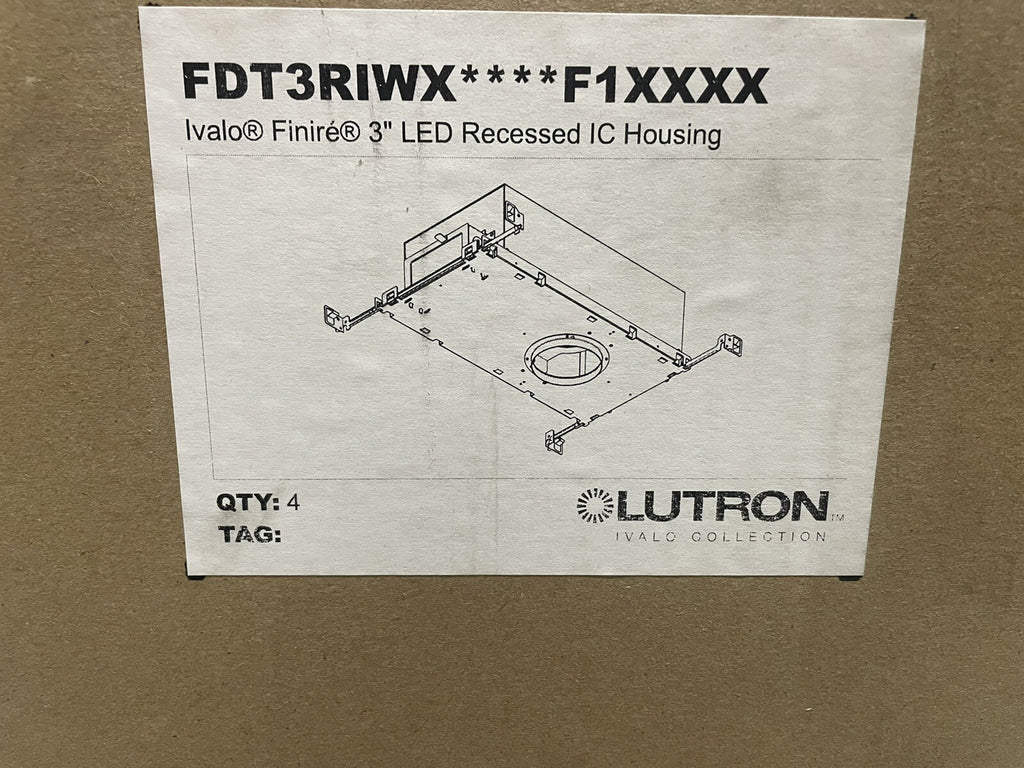 Lutron FDT3RIWX****F1XXXX Ivalo Finire 3” LED Recessed IC Housing 4 PACK NEW!