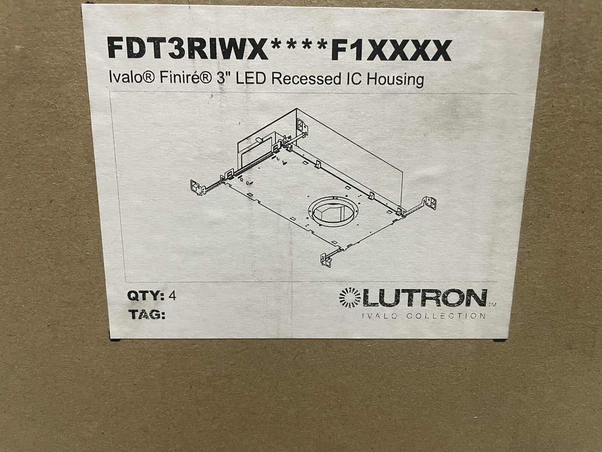 Lutron FDT3RIWX****F1XXXX Ivalo Finire 3” LED Recessed IC Housing 4 PACK NEW!