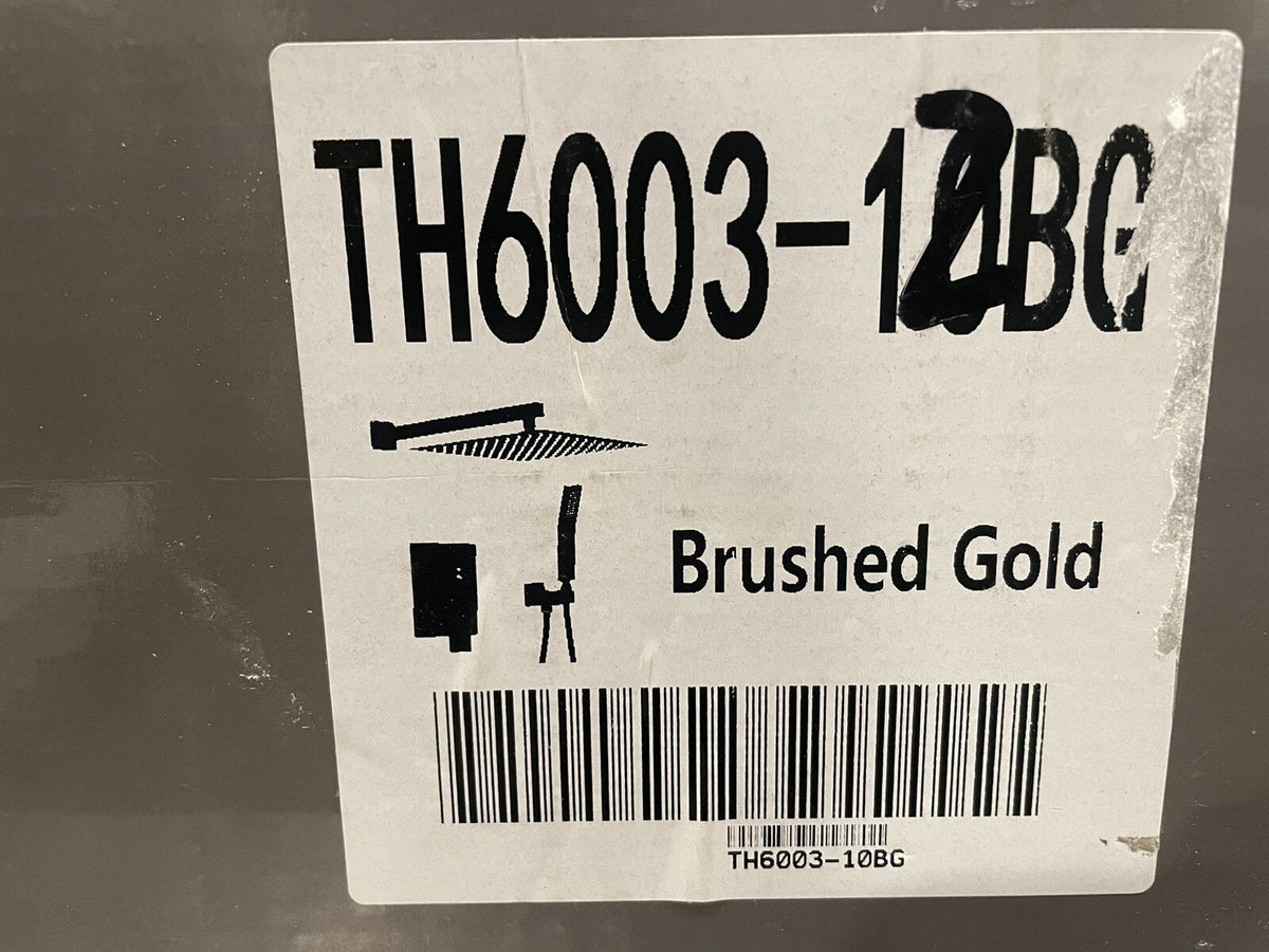 TH6003-10BG Luxury Shower System Brushed Gold Showerhead NEW! FREE SHIPPING!