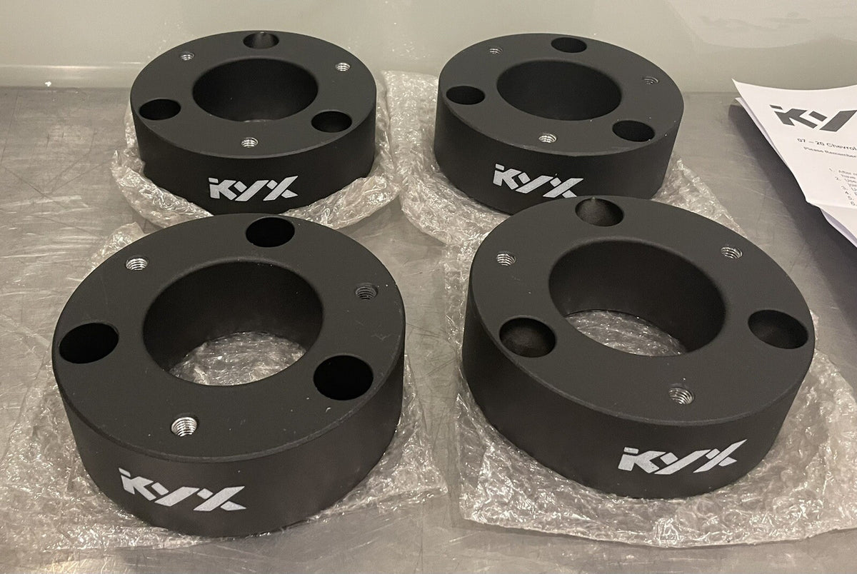 KYX 2” Hub Spacer Kit 4PC GMC Sierra Chevy Silverado Front Level Kit NEW!