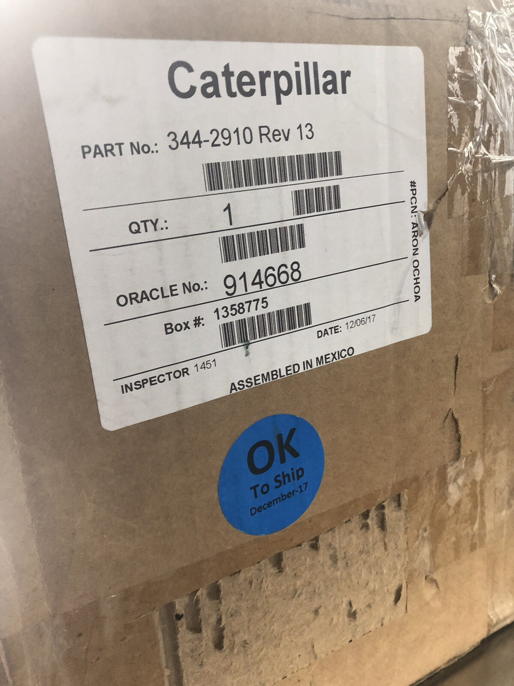 Caterpillar 344-2910 CAT Wire Harness NEW IN BOX!!! FREE SHIPPING!!!