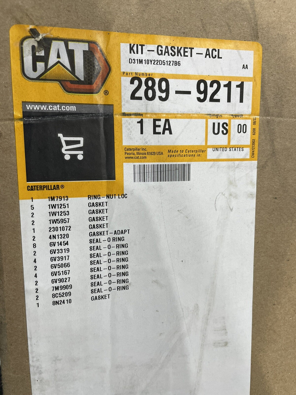 Caterpillar 289-9211 Gasket Set 2899211 MISSING IM7913 NEW IN BOX! FREE SHIPPING