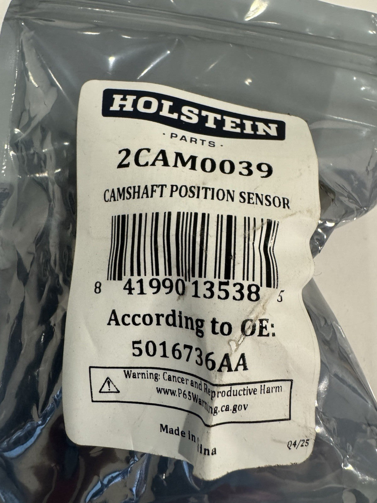 Holstein 2CAM0039 Camshaft Sensor 5016736AA NEW! FREE SHIPPING!