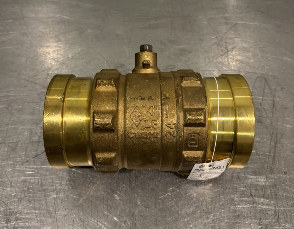 Bonomi 4" Brass Press Ball Valve CW511L 200 CWP NEW! NO HANDLE! SHIPS FREE!
