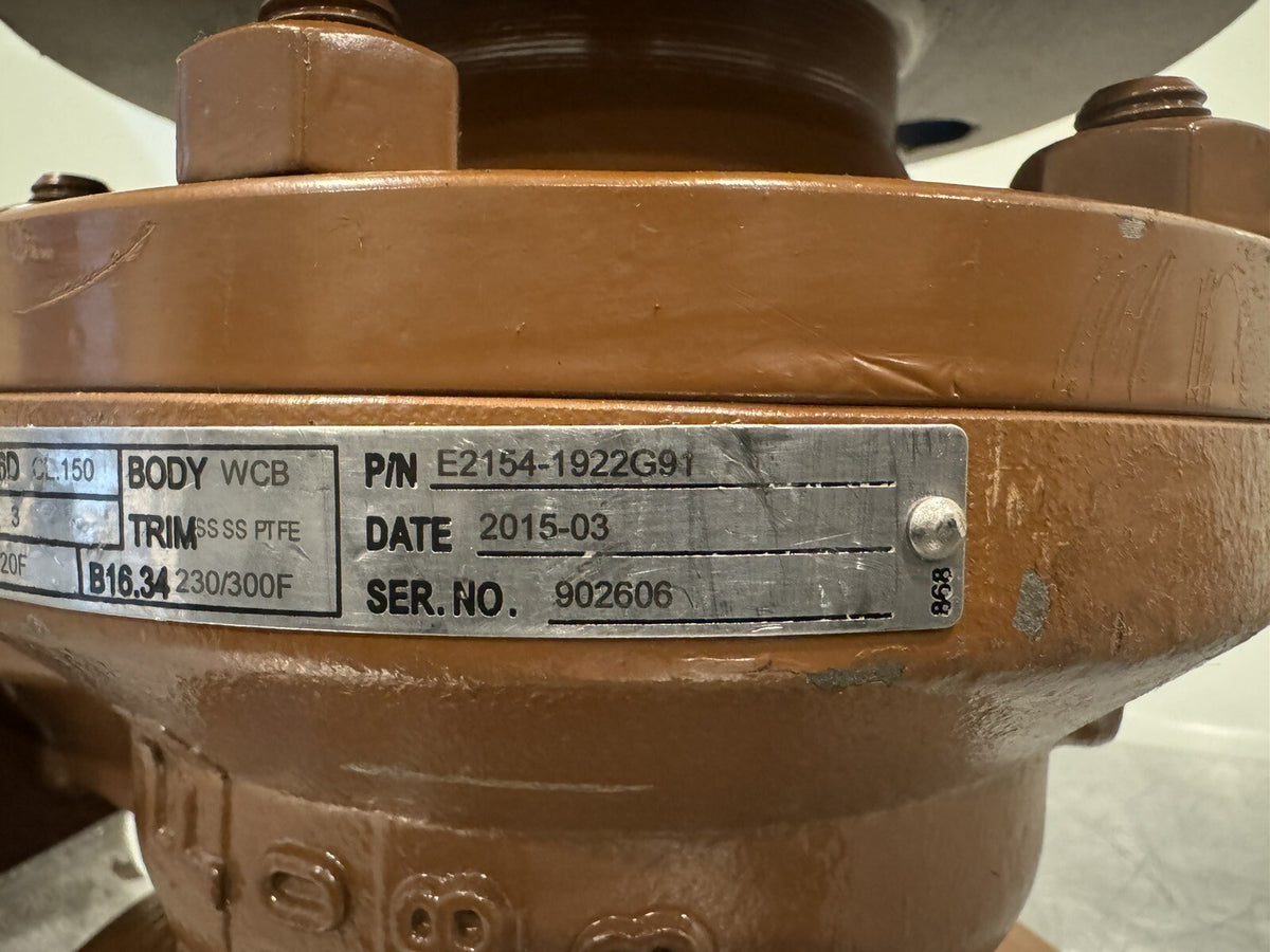 E2154-1922G91 Pipeline Ball Valve 3” Gas Compression NO HANDLE NEW! SHIPS FREE!