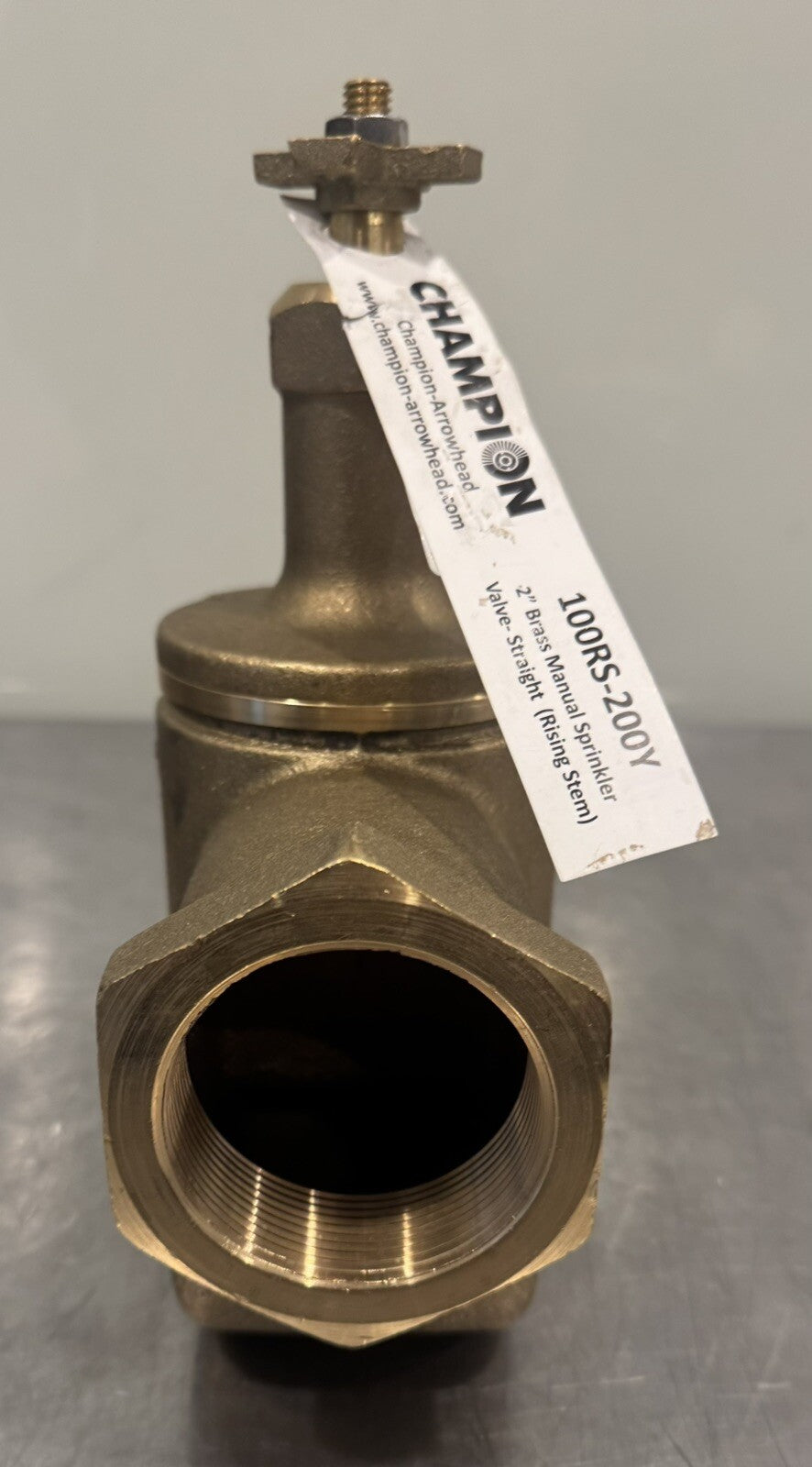 Champion 100RS-200Y Brass Straight Valve 2” Rising Swivel NEW! FREE SHIPPING!
