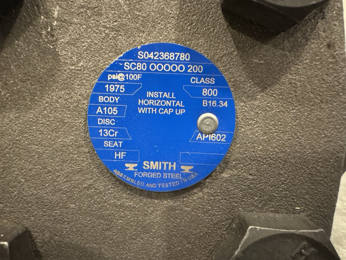 Smith A105 2” Piston Check Valve Forged Class 800 SC80 OOOOO 200 NEW! SHIPS FREE