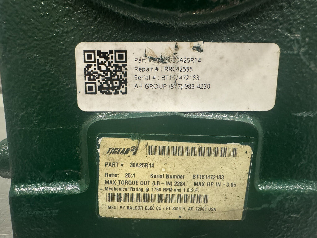 Dodge 30A25R14 Tigear2 Worm Gearbox Reducer 25:1 NEW! FREE SHIPPING!