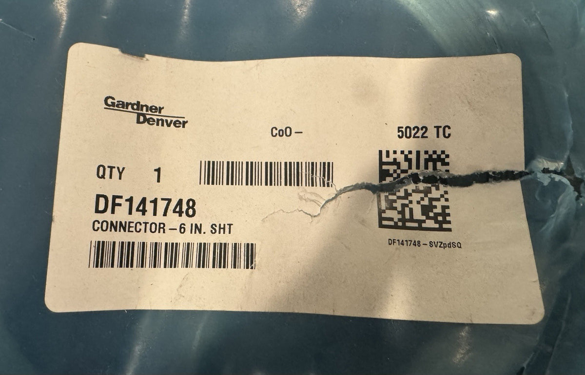 Gardner Denver DF141748 Duroflow Connector 6” 4512 Short NEW! FREE SHIPPING!
