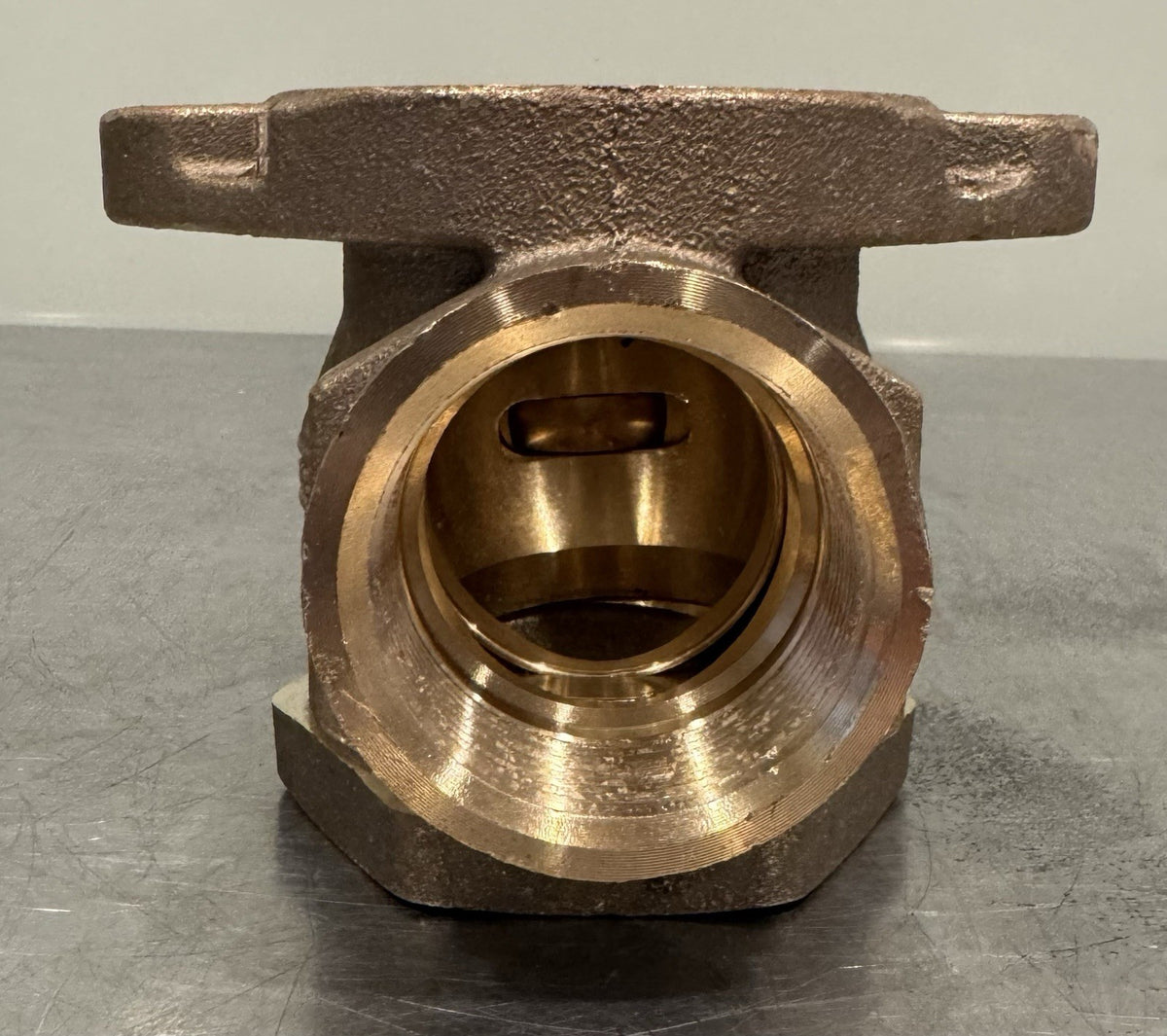 Mueller 2” Angle Stop Shutoff Brass Thread X Meter Flange NEW! FREE SHIPPING!