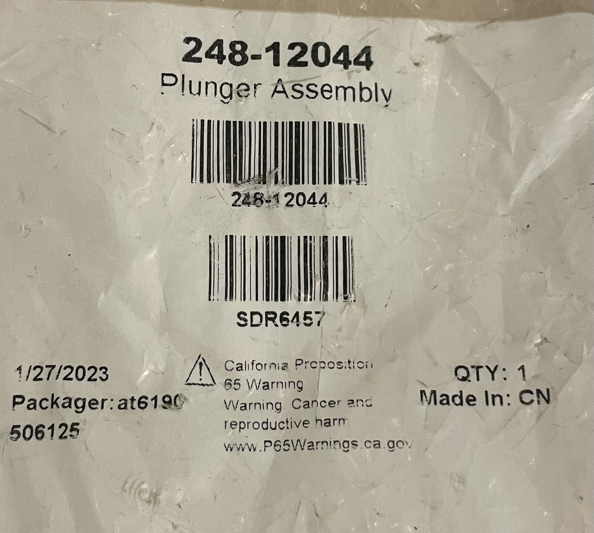 J&N 248-12044 Plunger Assembly 42MT NEW! FREE SHIPPING!