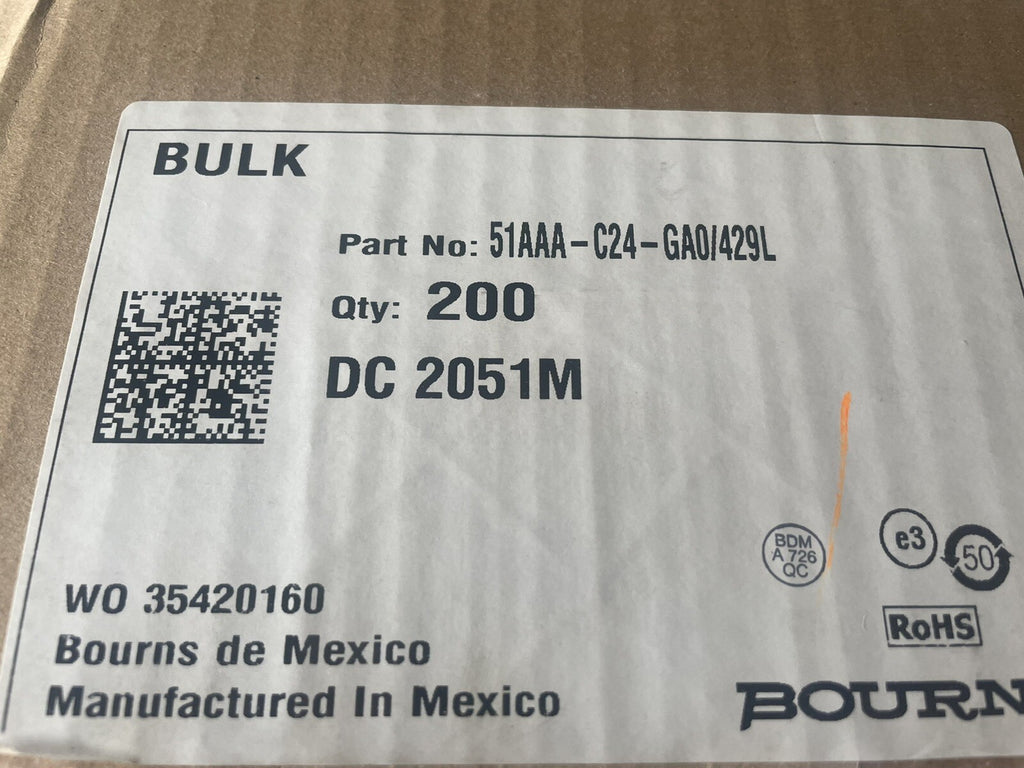 Bourns 51AAA-C24-GA0/429L Potentiometer Wire Harness Assy DC 2051M NEW!