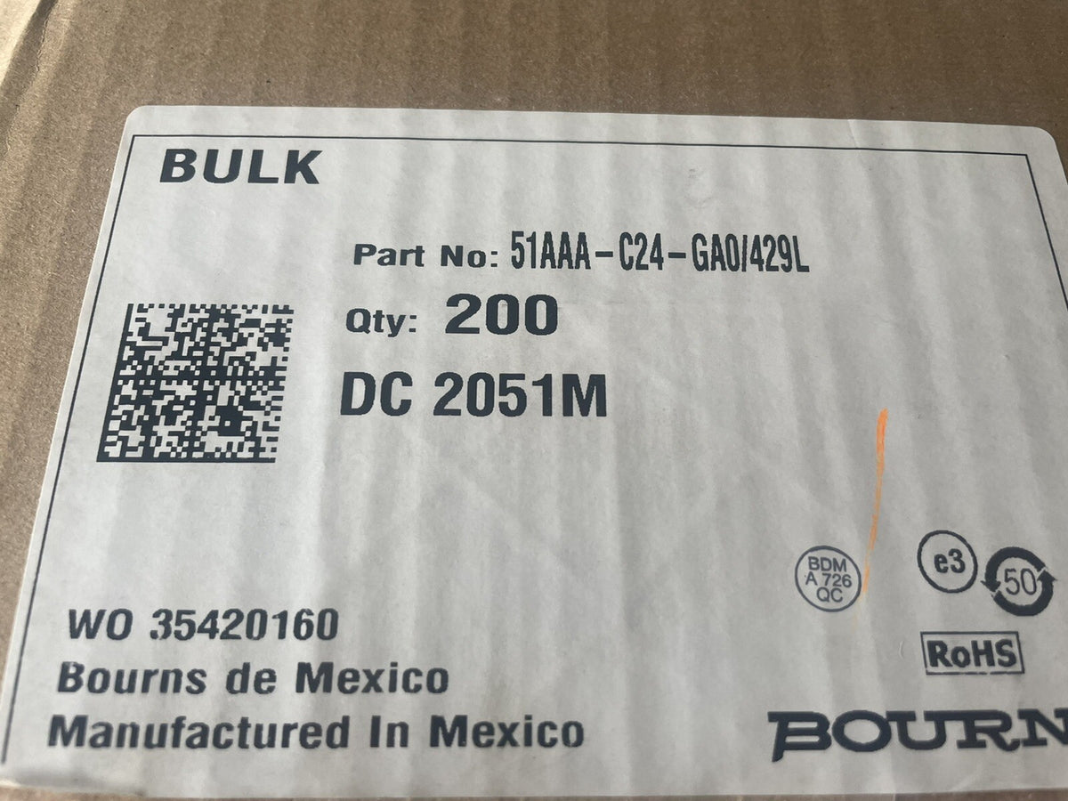 Bourns 51AAA-C24-GA0/429L Potentiometer Wire Harness Assy DC 2051M NEW!