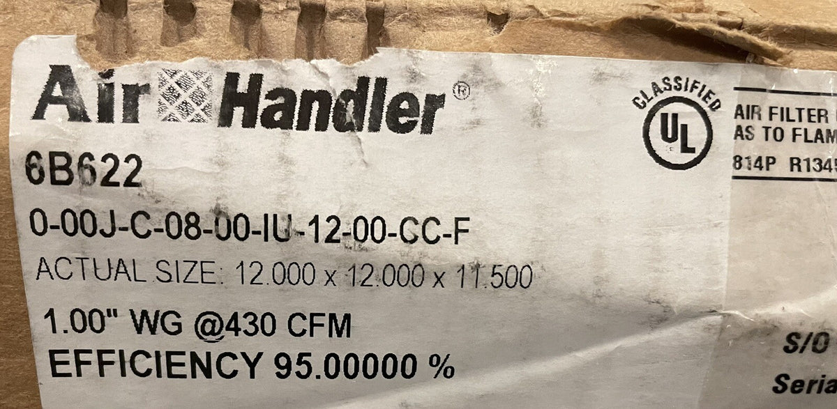 Air Handler 6B622 HEPA Air Filter 12” X 12” X 11.5” NEW IN BOX! FREE SHIPPING!