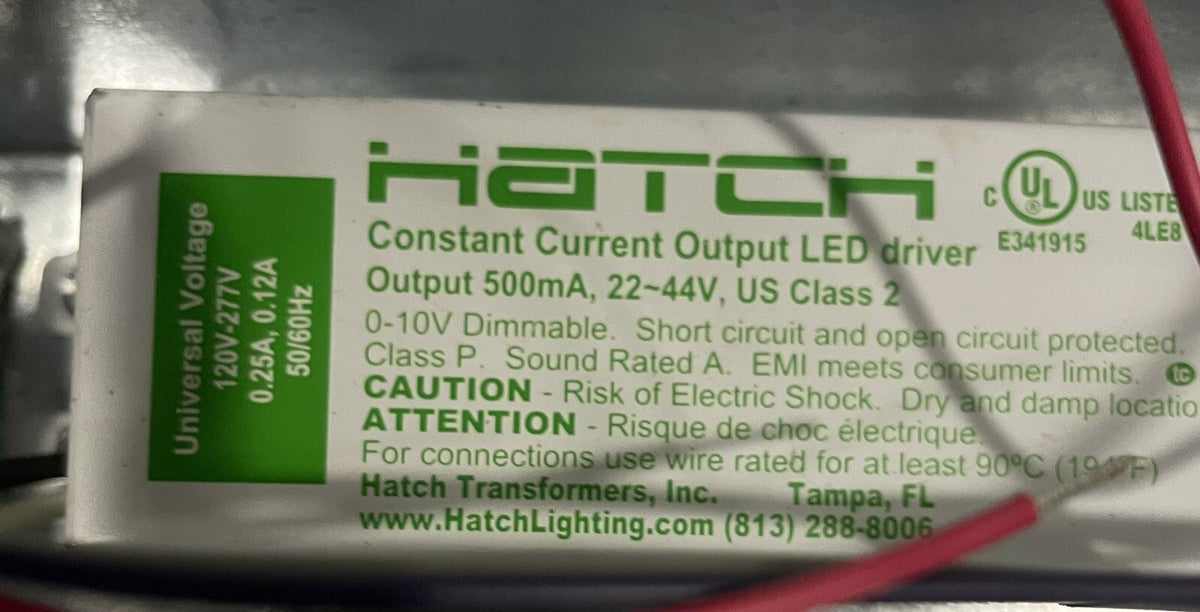 Hatch Lighting LC22-0500Z-UNV-S LED Power Supply In Case NEW! FREE SHIPPING!
