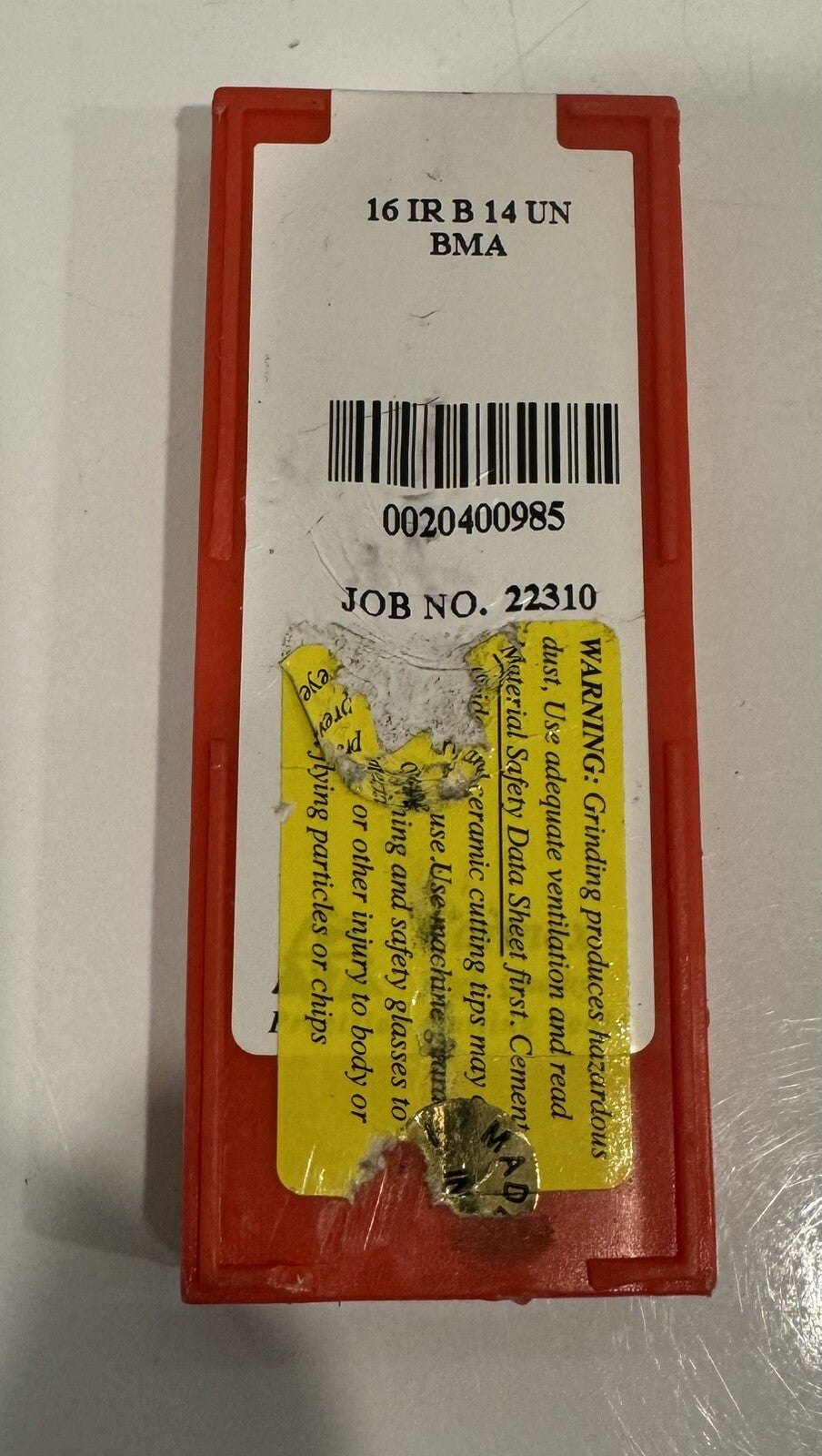 16IRB14UN Carmex Laydown Threading Insert 10 PACK NEW! FREE SHIPPING!