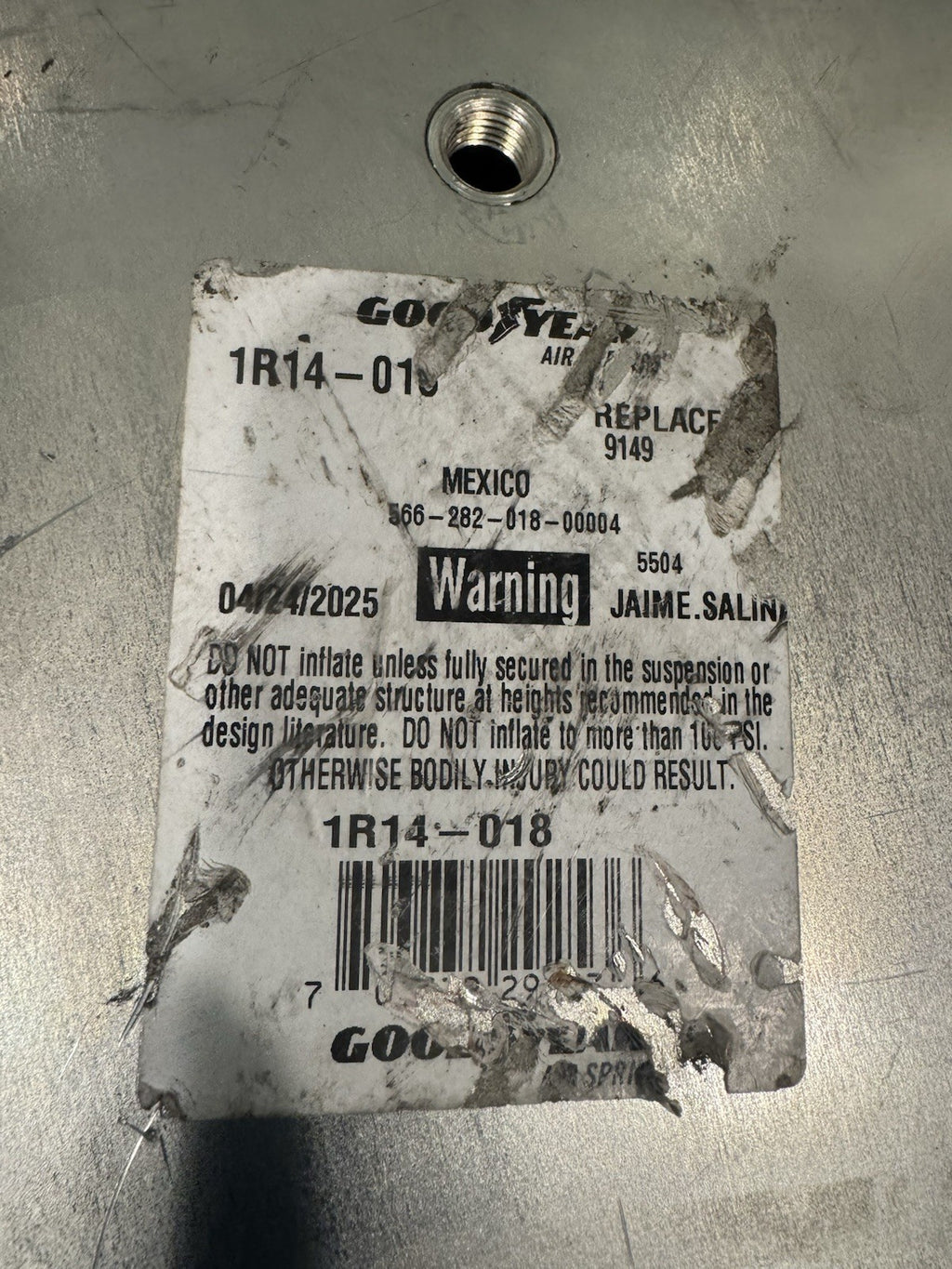 Goodyear 1R14-018 Air Spring Suspension Genuine NEW! FREE SHIPPING!