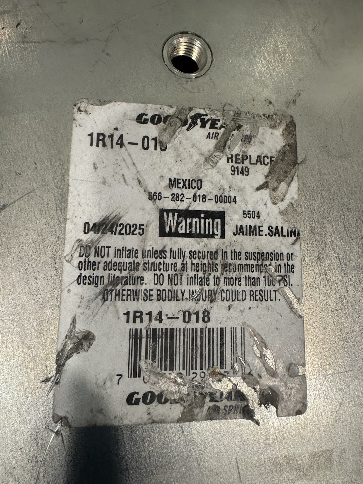 Goodyear 1R14-018 Air Spring Suspension Genuine NEW! FREE SHIPPING!