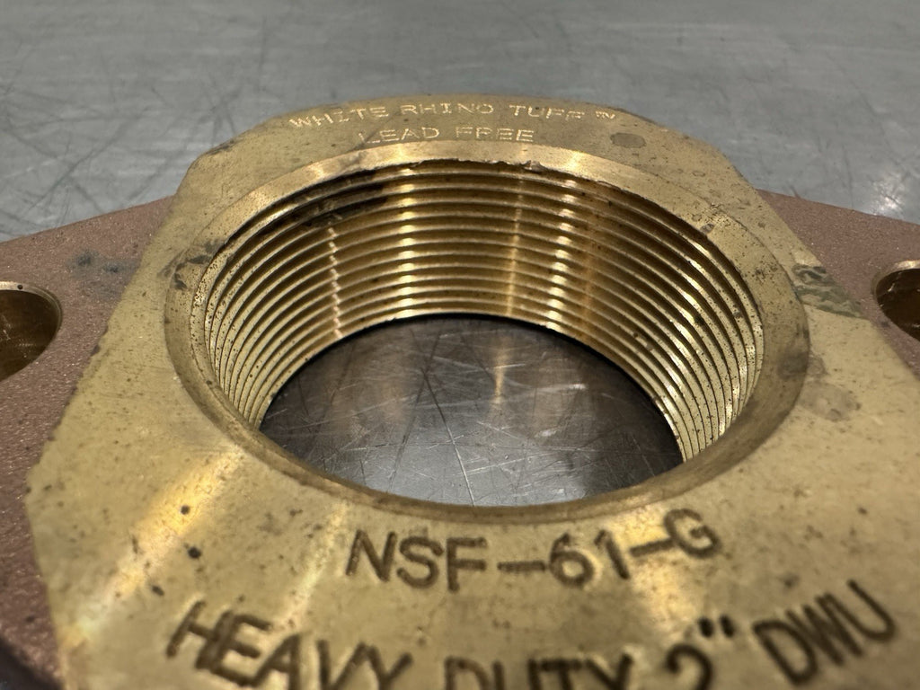 White Rhino Tuff Heavy Duty 2" Bronze Meter Flange DWU NSF-61-G NEW! SHIPS FREE!
