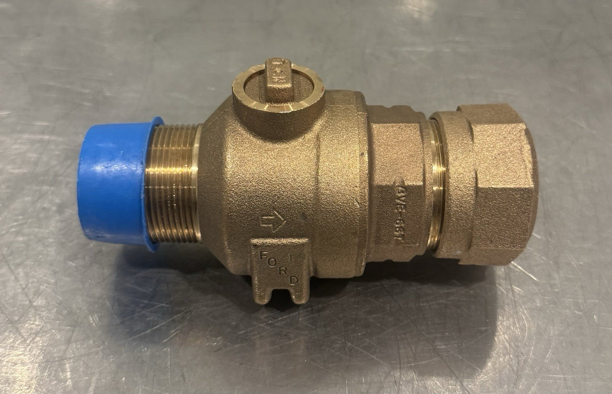 Ford 1-1/2” Curb Stop Meter Valve Brass Threaded X Compression NEW! SHIPS FREE!