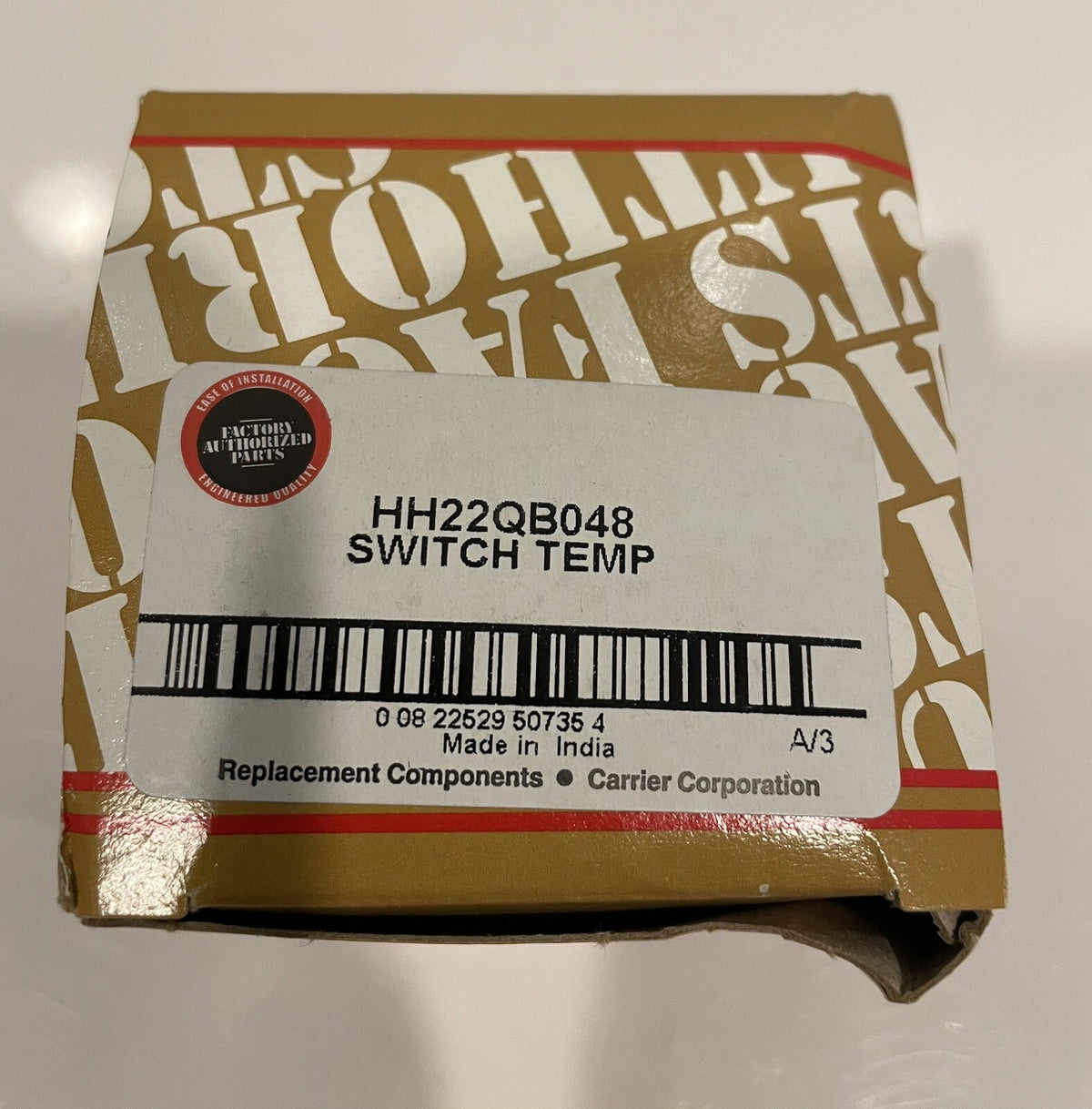 HH22QB048 Temp Switch Factory Authorized Parts For Carrier NEW! FREE SHIPPING!