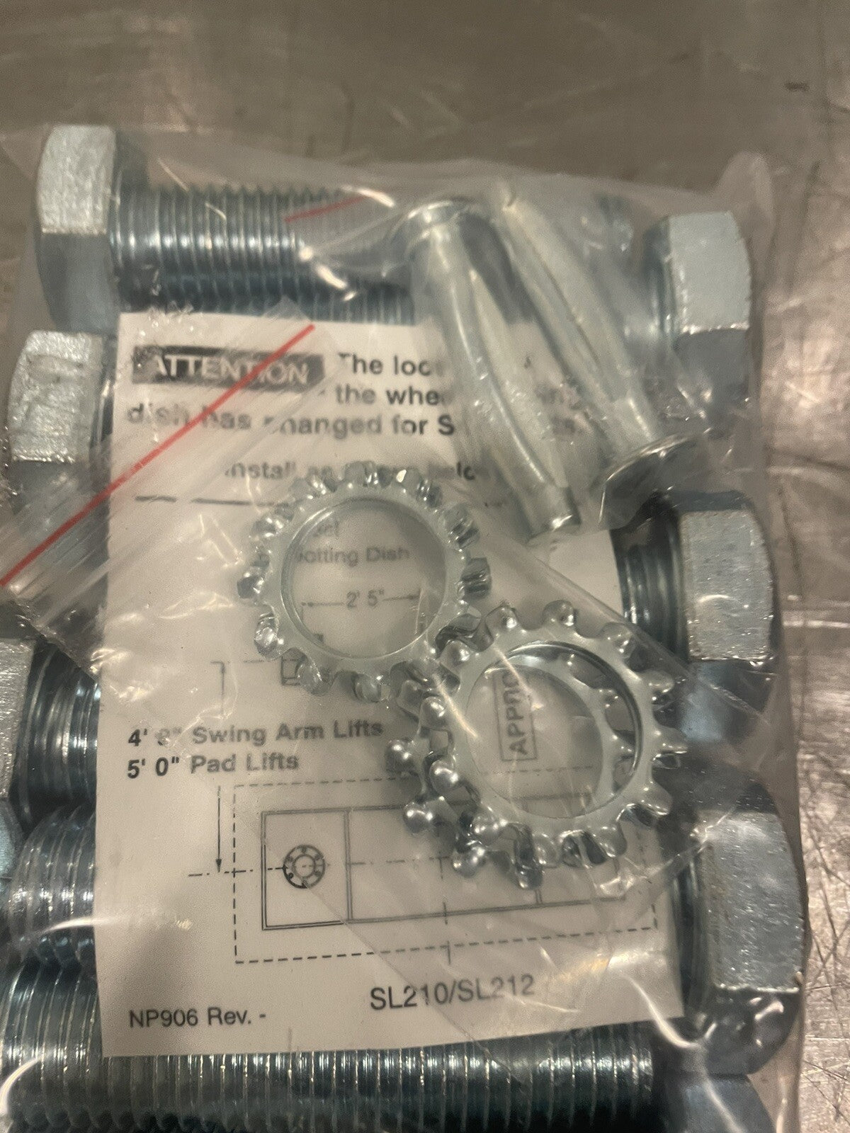 Rotary Lift Bolt Kit U Bolts Nuts Washers Wingnuts NEW! FREE SHIPPING!