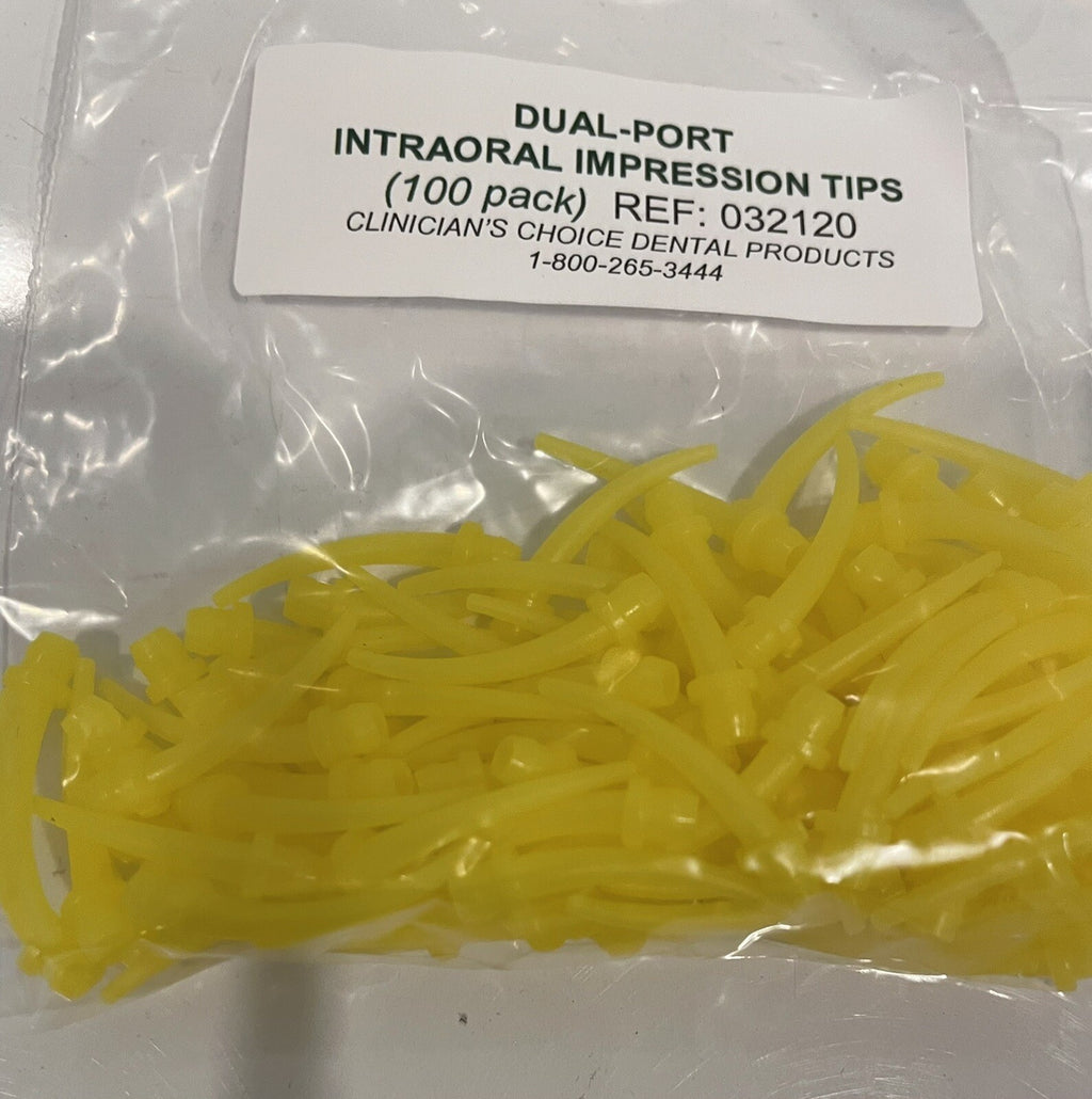 Dual Port Intraoral Impression Tips 032120 Dental Mixing Tips 100 PACK NEW!