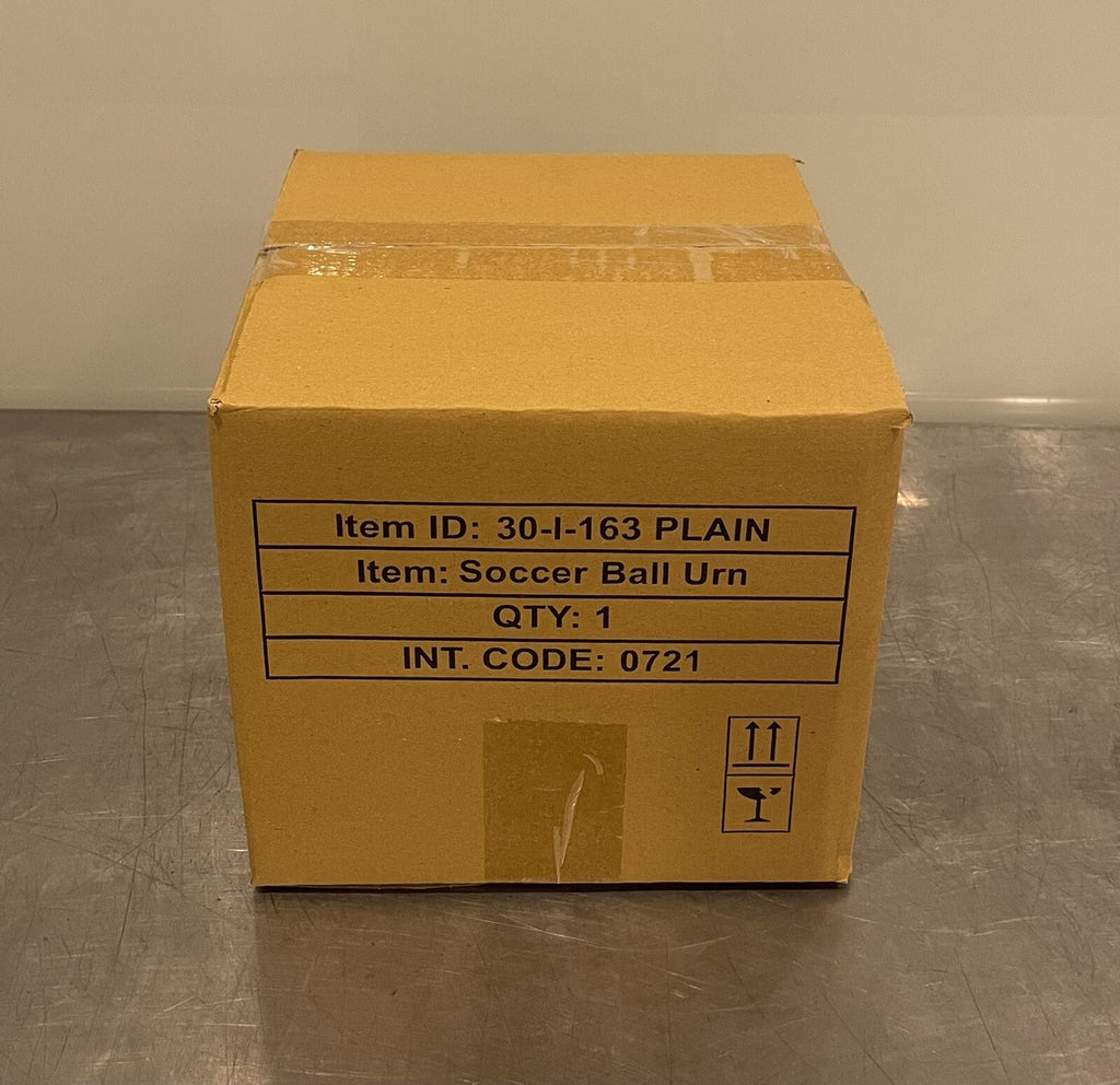 30-I-163 Plain Soccer Ball Urn NEW IN BOX! FREE SHIPPING!