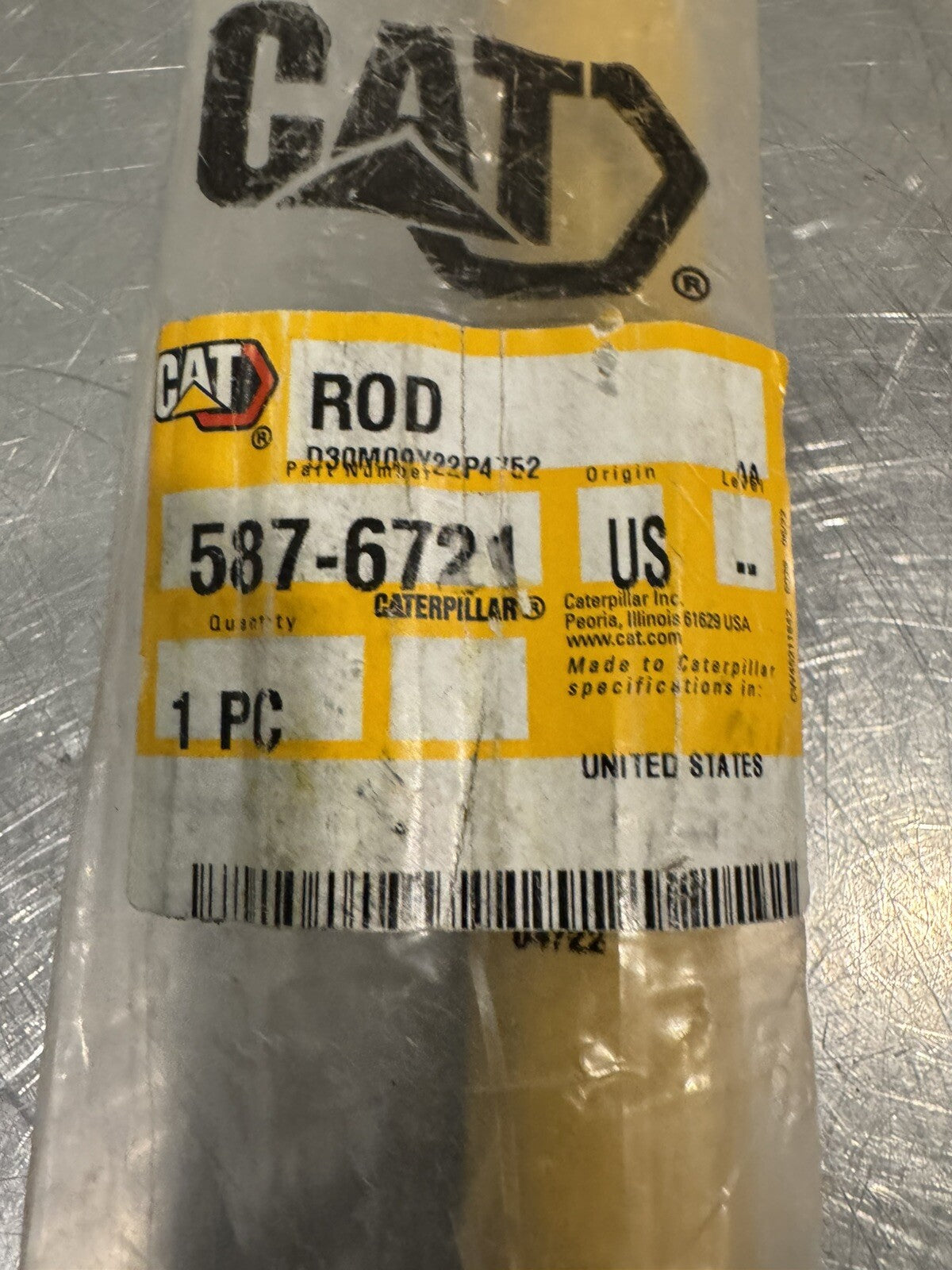 Caterpillar 587-6721 CAT Rod ASSY Genuine NEW! FREE SHIPPING!