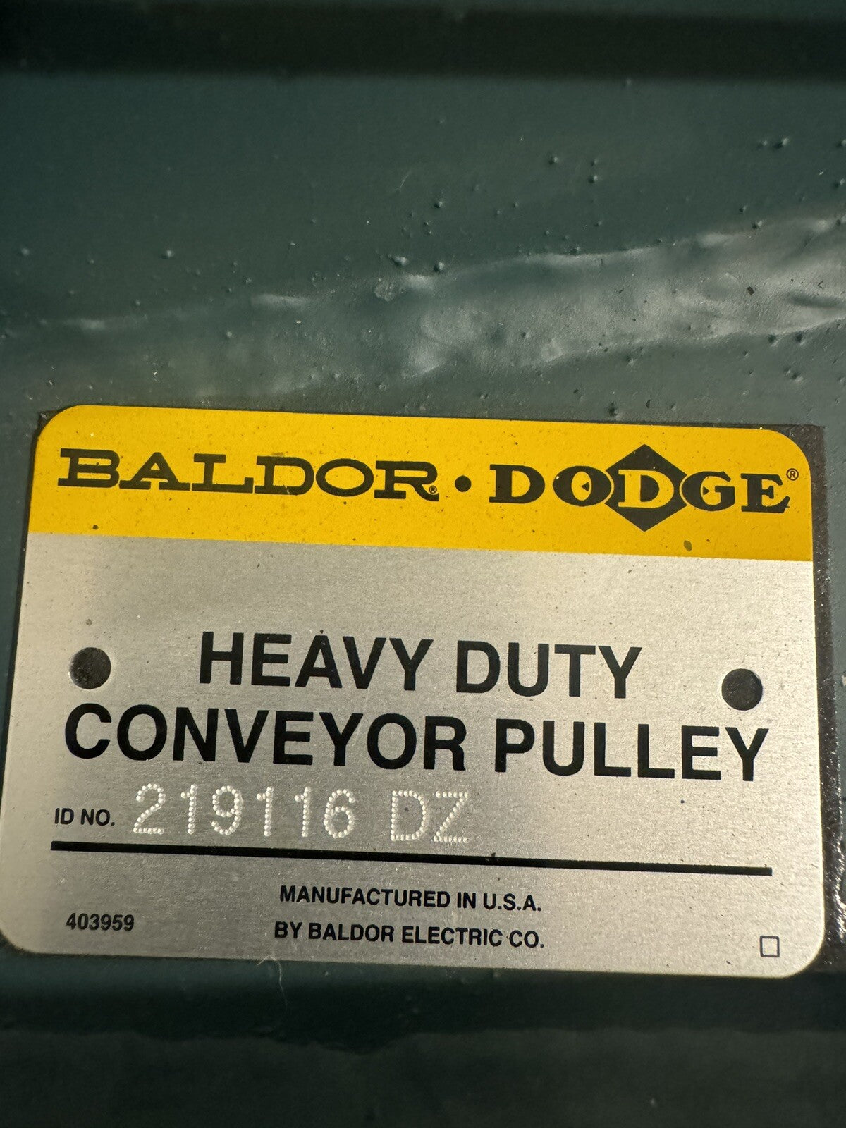 Baldor Dodge 219116 Conveyor Pulley Heavy Duty NEW! FREE SHIPPING!