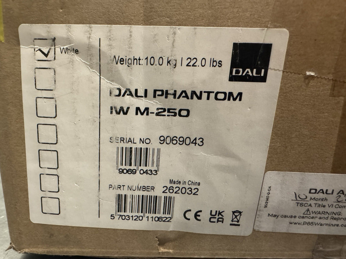 Dali Phantom IW M-250 In-Wall Speaker White Cover 262032 NEW! SHIPS FREE!